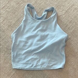 Athleta Girls Pale Blue High-Neck Racerback Tank/Sports Bra